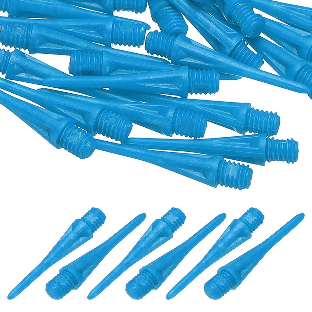 Plastic Dart Tips, 2BA Thread Soft Tip Dart Accessories 30 Pack & Blue