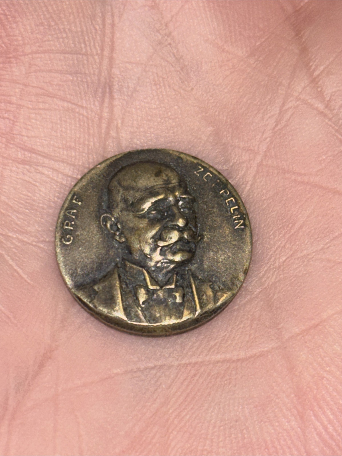 RARE Graf Zeppelin LZ-127 Commemorative Token ~18mm Dime Size Vintage