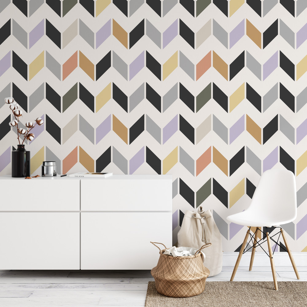 Chevron Horizontal Stencil - Durable & Reusable Mylar Stencils