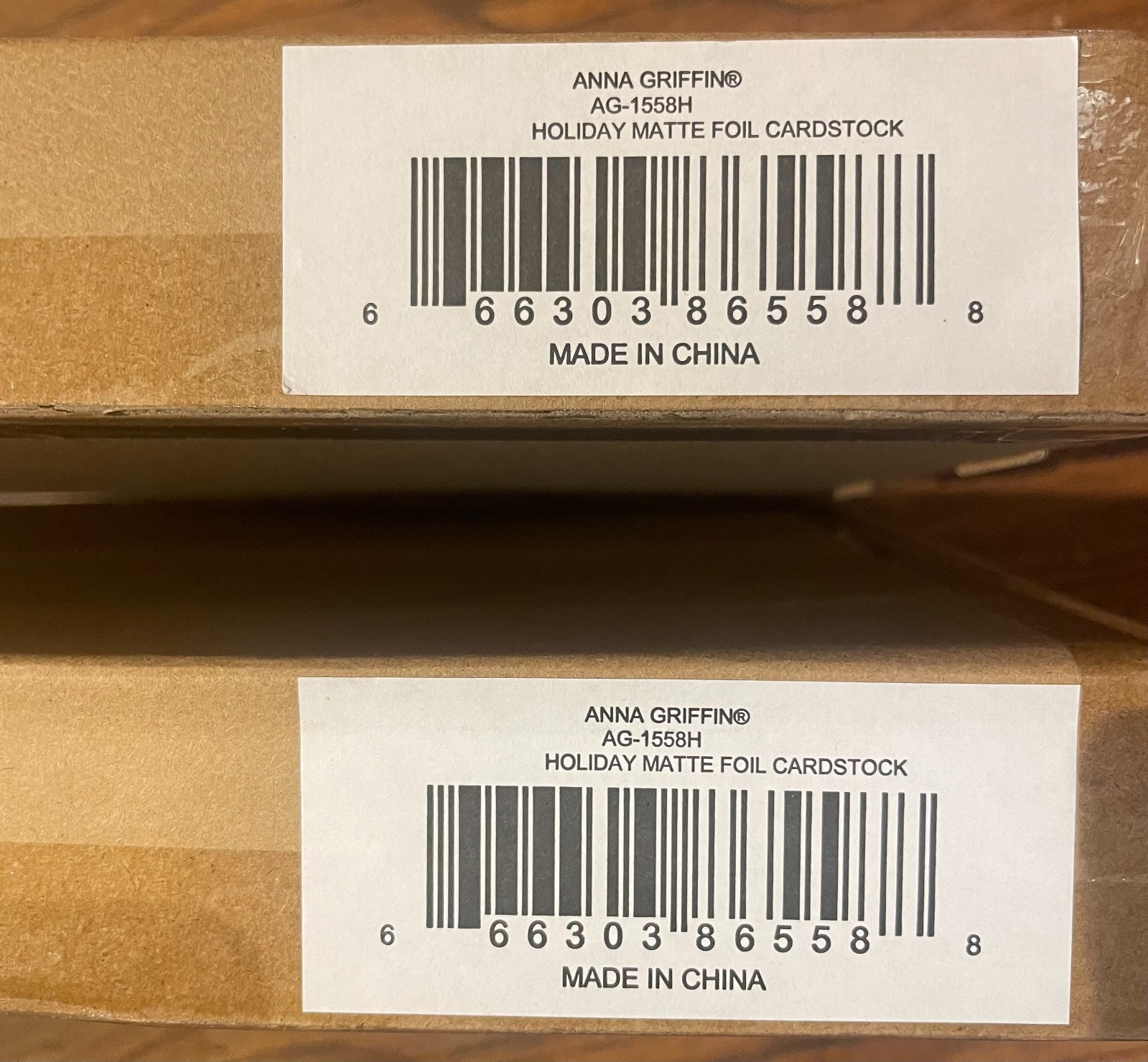 2 Anna Griffin Matte Foil Holiday Card Stock Set for Paper Craft Matte Foil Card