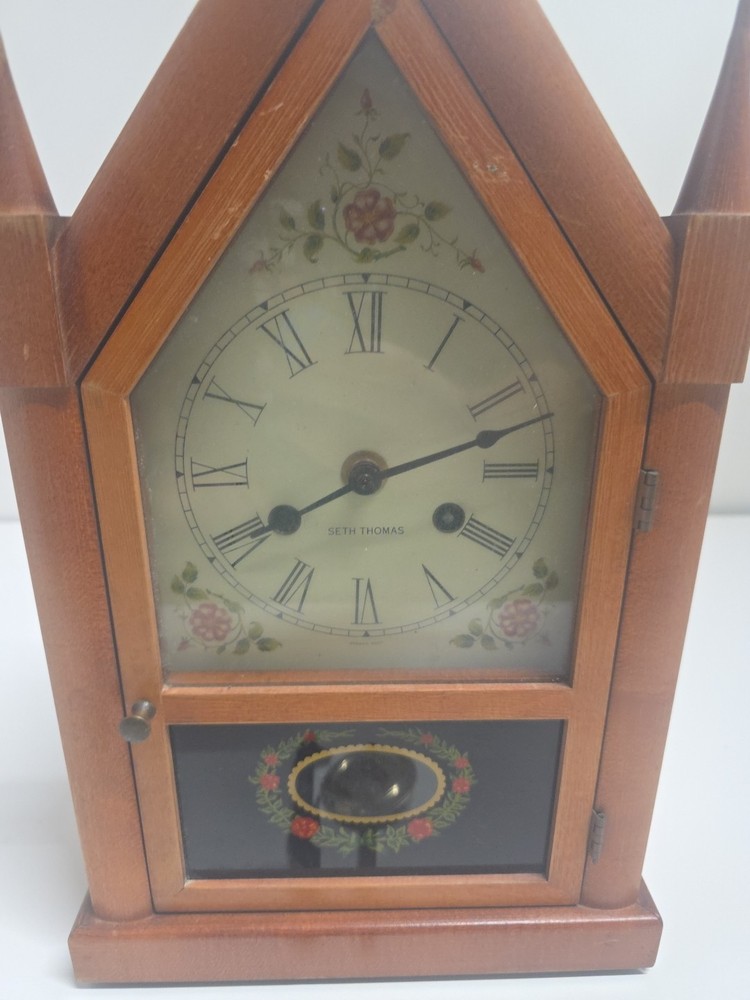 Seth Thomas Sharon Steeple Mantel Clock PLEASE READ (T7)