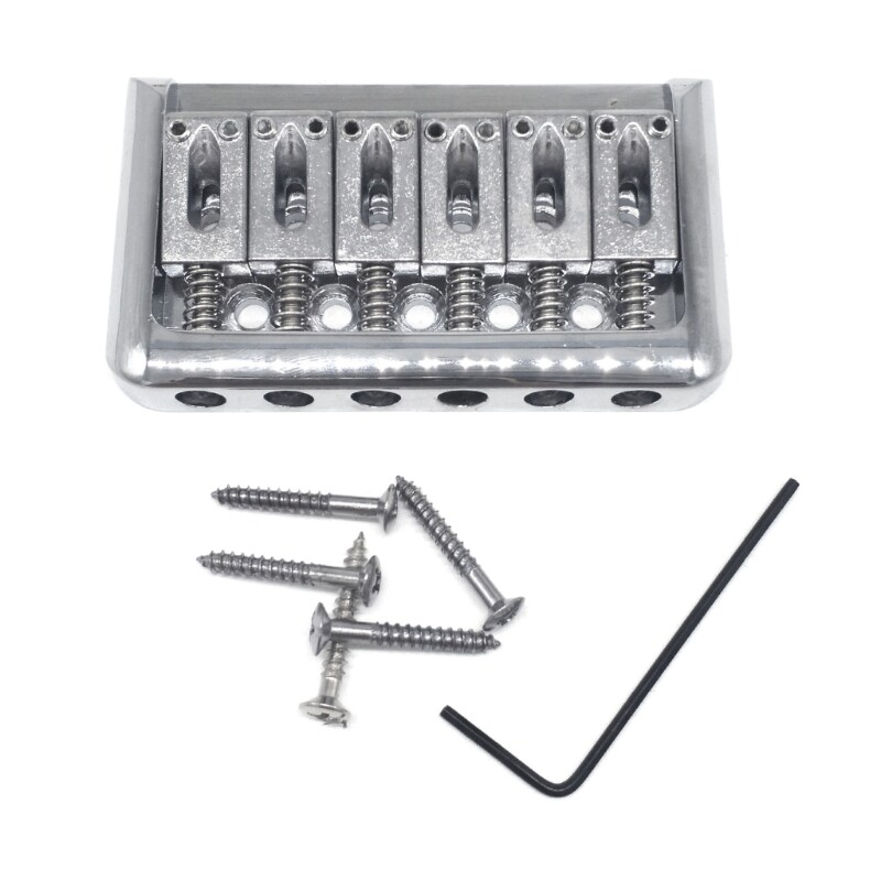 6-String Guitar Fixed Bridge Top Load Tailpiece for Electric Guitar Accessories