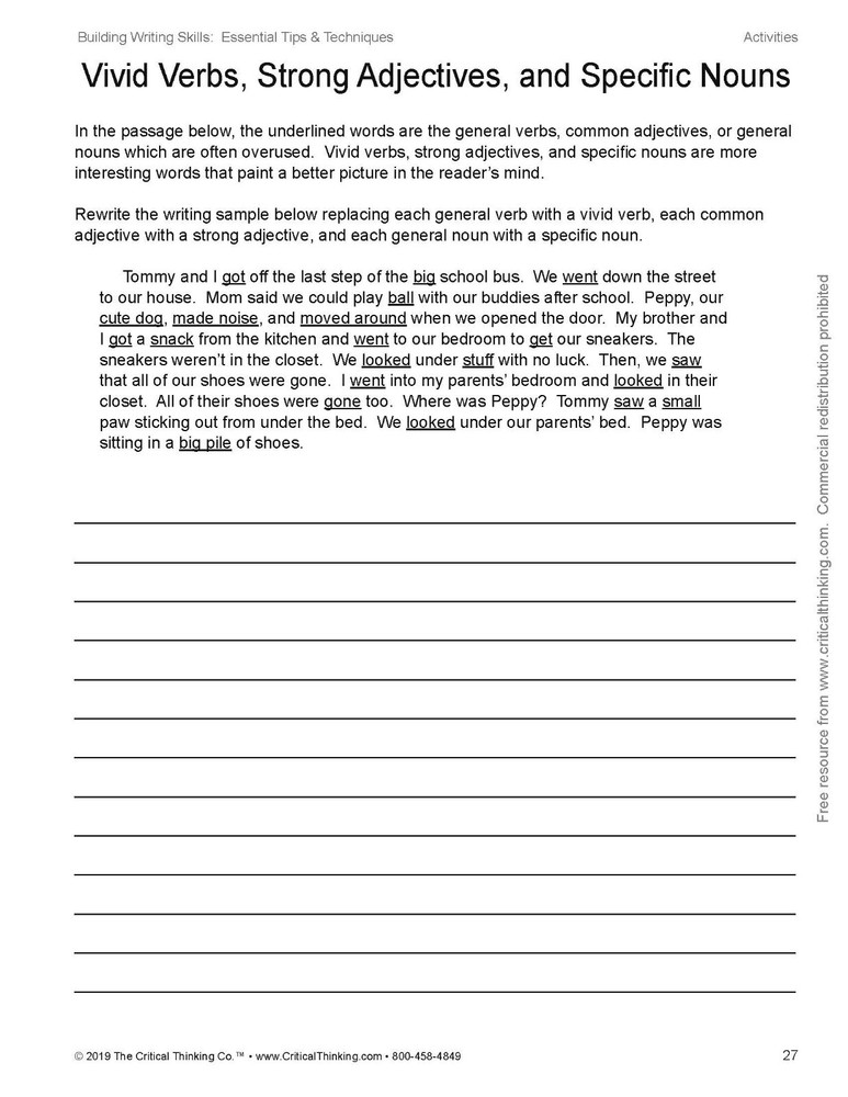 Building Writing Skills: Tips & Techniques Workbook Using 5-Step Writing Gr 6-12