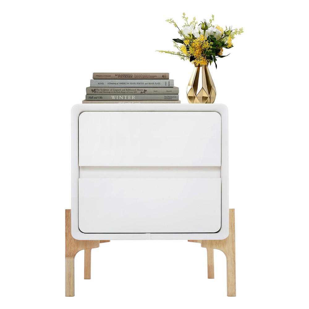 Bedside Table, Storage Bedside Table, Small Bedside Table with 2 Drawers