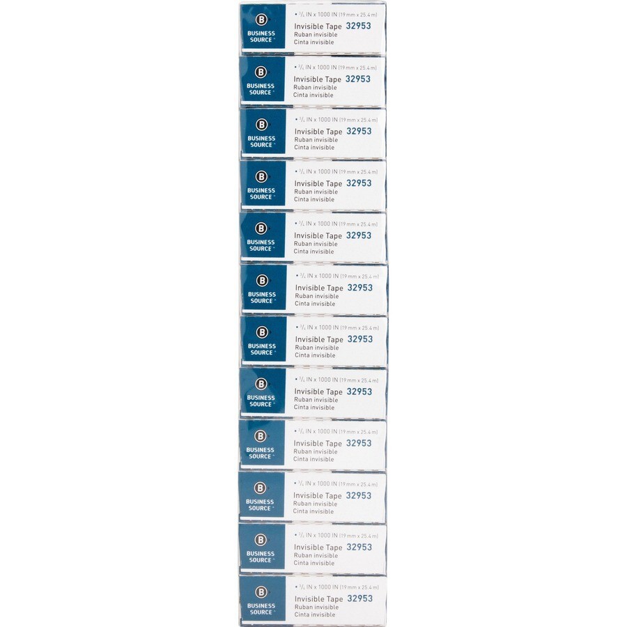 BSN32953 - Premium Invisible Transparent Tape, 1 Core, 3/4x1000, 12/PK, Clear