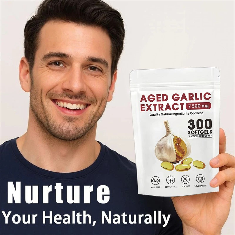 Elare Aged Garlic Extract, 300 Softgels, 7500mg Odorless Heart & Immune USA Hot