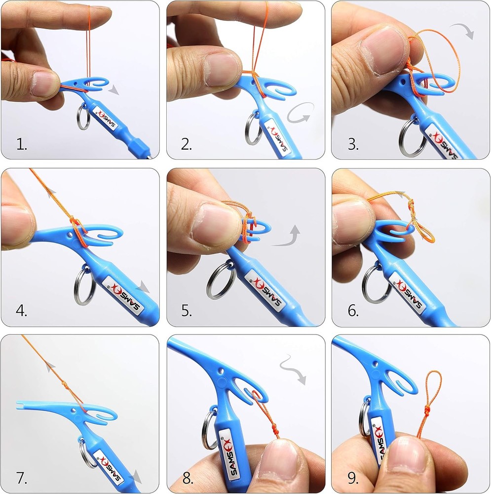 Fishing hook removal tool with loop tyer