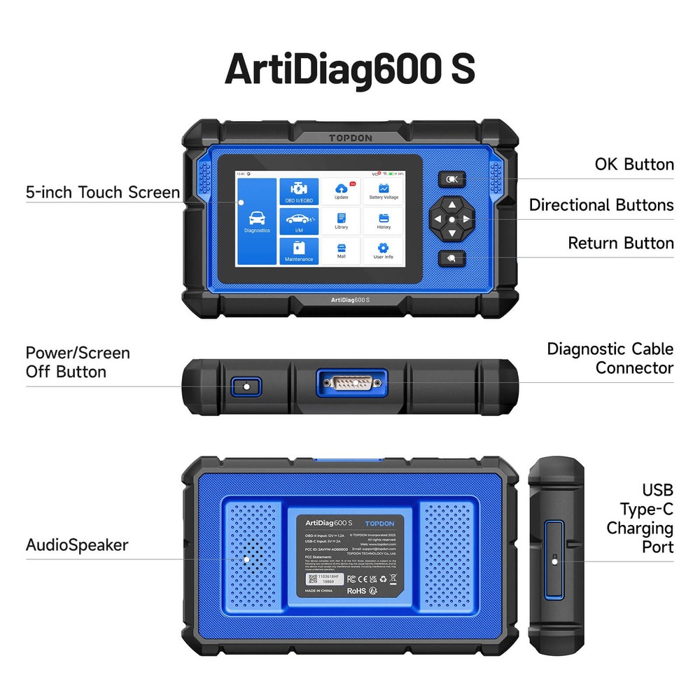 Check Engine OBD2 Scanner Transmission ABS SRS Code Reader Diagnostic Scan Tool