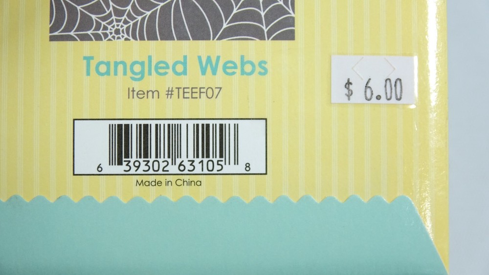 Taylored Expressions Tangled Webs Halloween Embossing Folder -TEEF07
