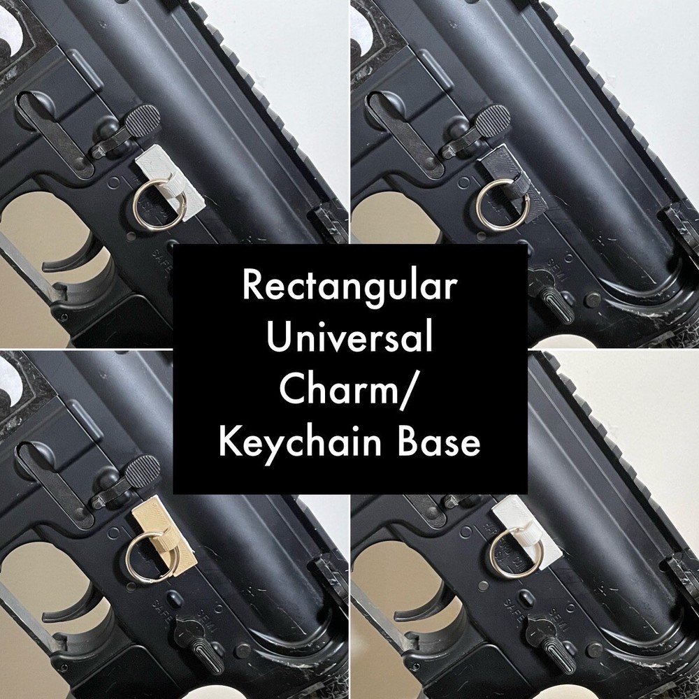 Rectangular Universal Charm/Keychain Base