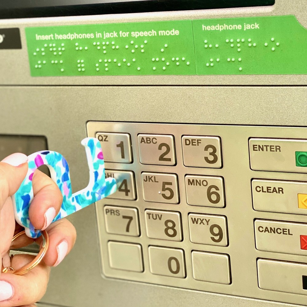 Touchless Door Opener Key Ring, No Touch Hook, No Touch Button Pusher