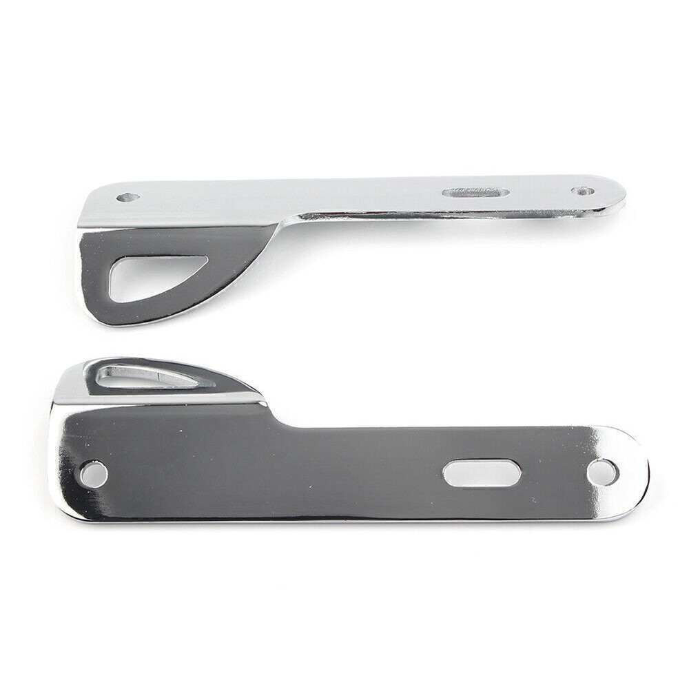 Trailer Hook Tie-Down Brackets Kit Fit for Harley Davidson Touring Chrome Pair