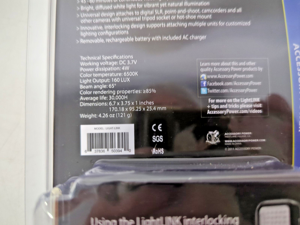 LED CAMERA LIGHT MODEL: LIGHT-LINK