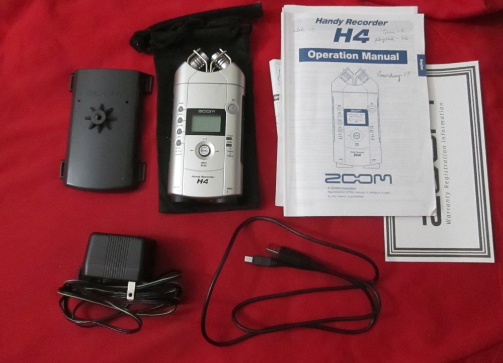 Zoom H4 Digital Recorder Complete w/ Box & Extras, Tested