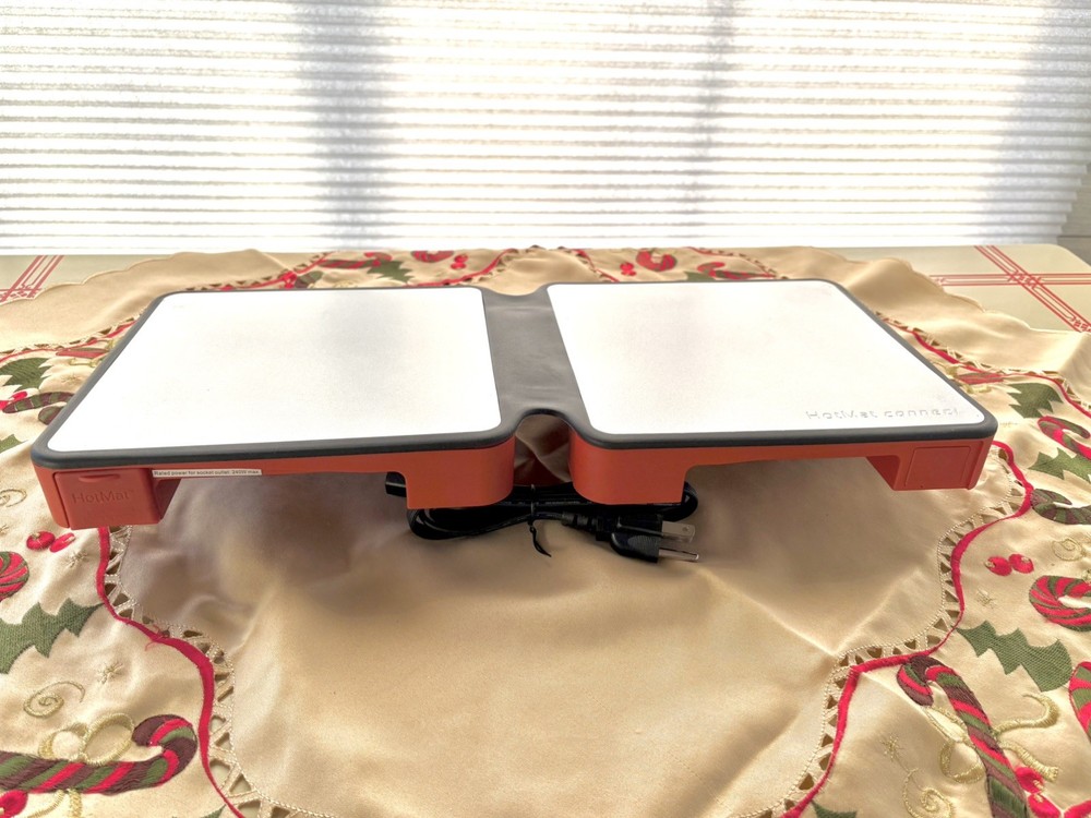 RUST RED HotMat Connect Modular 2 Dish Foldable Hot Warming Tray # 2DISH Connect
