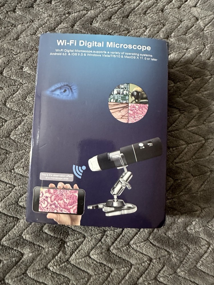 Wireless Digital Microscope, Skybasic 50X-1000X Magnification Wifi Portable