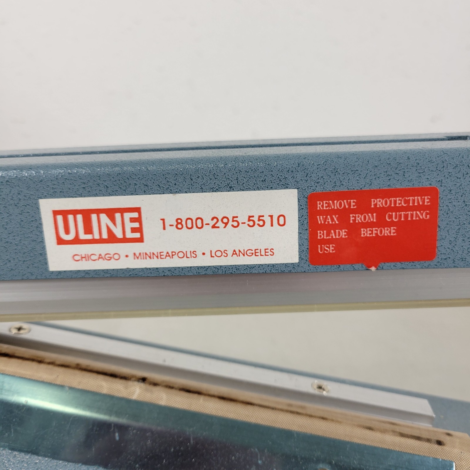 ULine Impulse Sealer KF- 200HC Poly-Bag Sealer with 8" Long Bag Cutter 120V