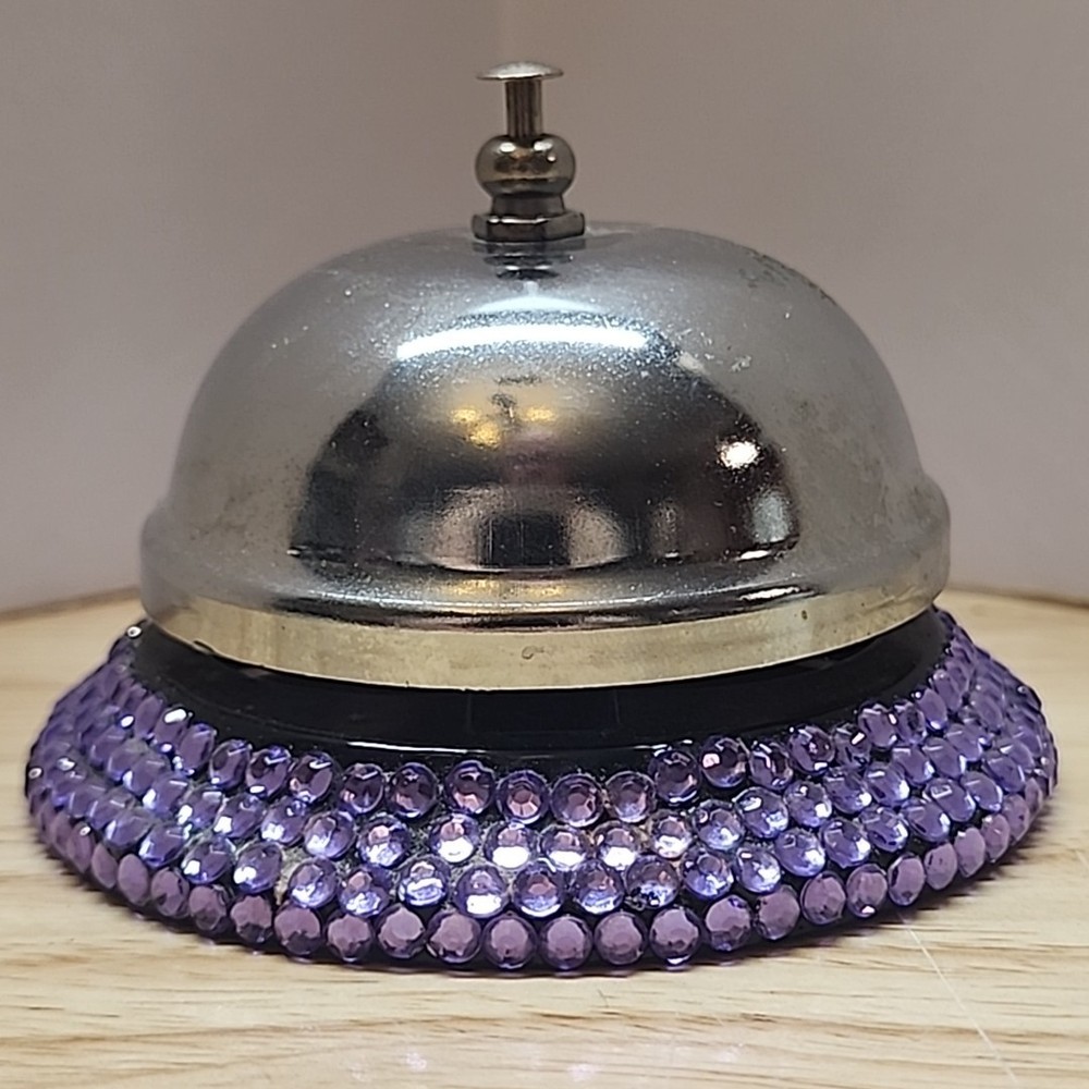 Glitter Call Desk Bell Purple