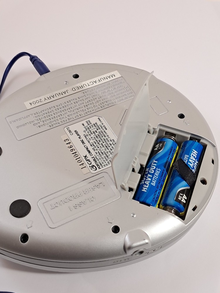 GPX Portable CD Player C3972 60 Second ESP Programmable