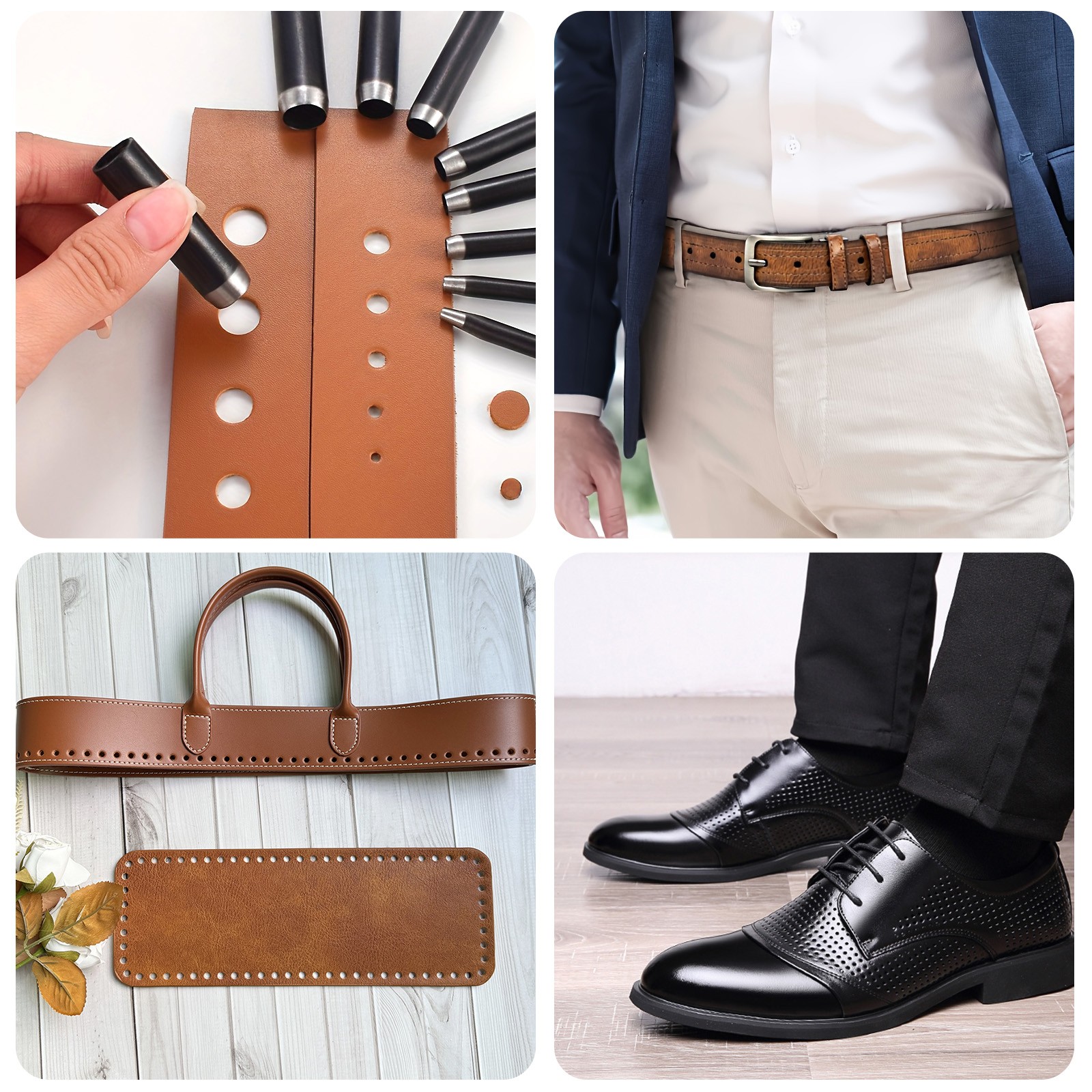 25 PCS Heavy Duty Hollow Hole Punch Set 1–25mm Manual Tool for Leather DIY Craft