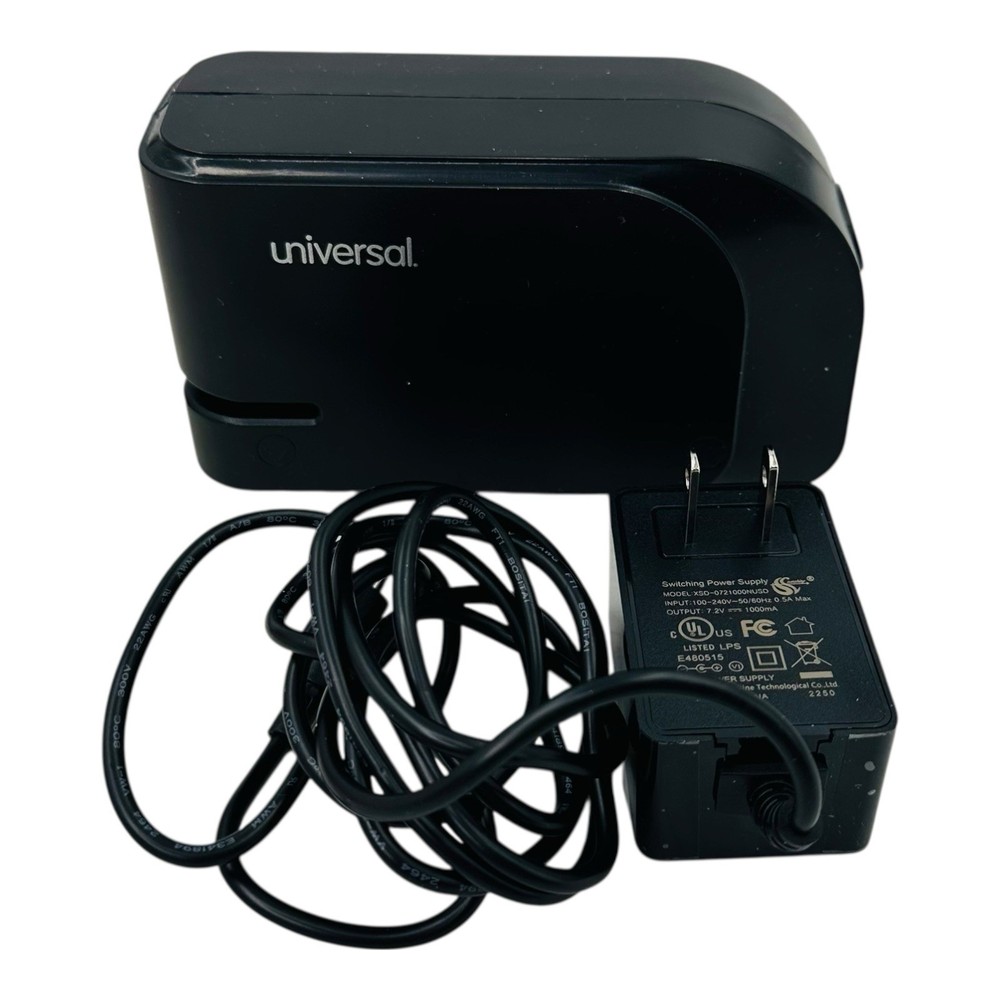 Universal Half-Strip Electric Stapler 20-Sheet Capacity Black