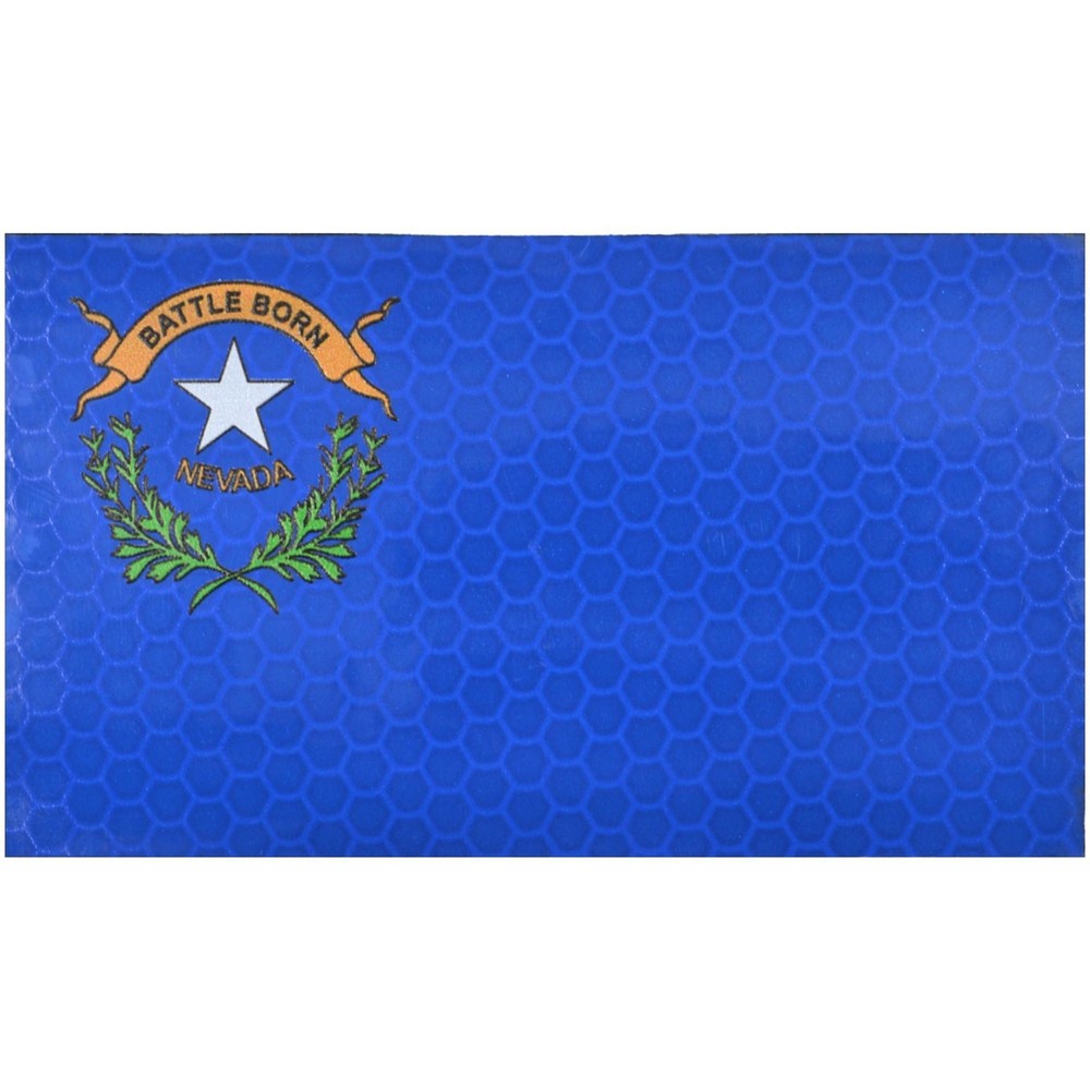 Reflective Nevada State Flag - 2x3.5 Patch