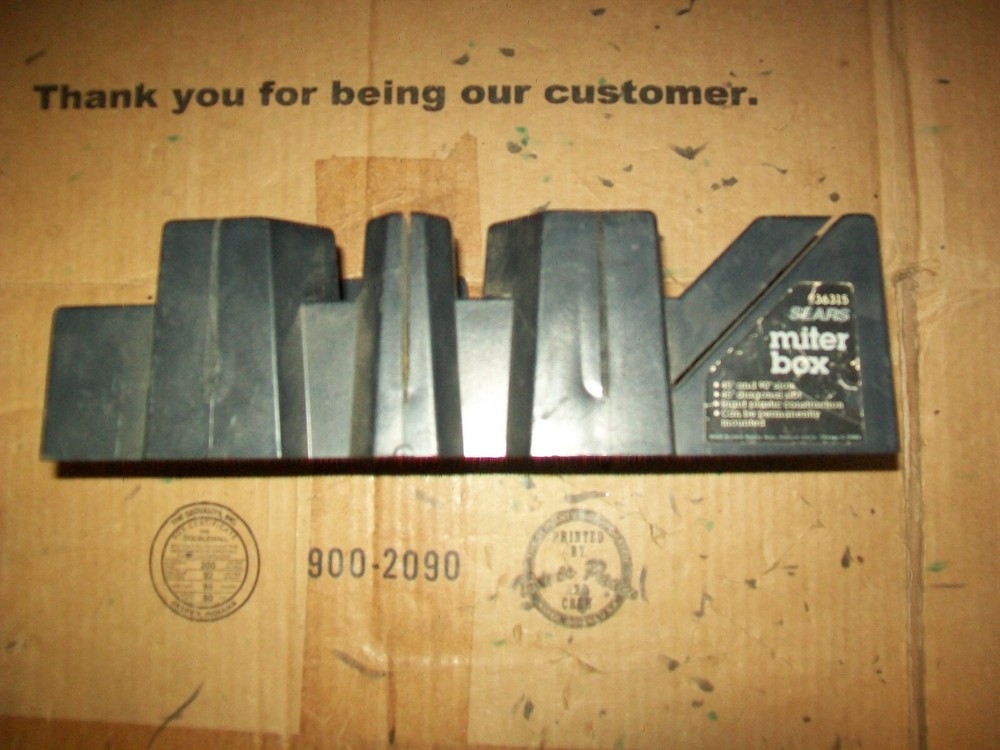 Sears # 936315 Miter Box Gray Plastic