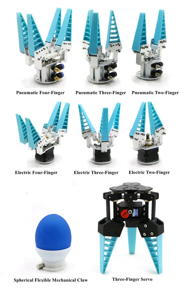 Pneumatic 4 Finger Flexible Claw Soft Adaptive Bionic Hand Robotic Fruit Sorting