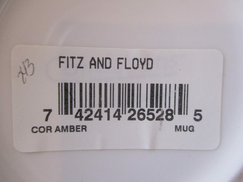 FITZ AND FLOYD CORRELATIONS AMBER MUG- 4" -0511F