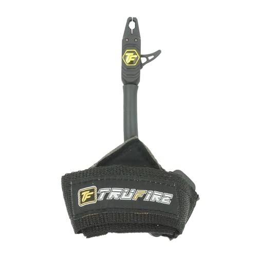 Adjustable Archery Compound Bow Release with Black Wrist Strap - High Precision