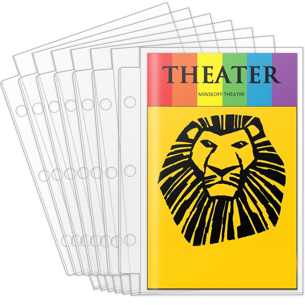 Page Protectors for Broadway Play Program and Theater Programs, 50 Sheet Prot...