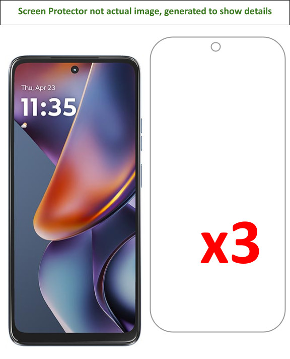 3x Motorola Moto G (2025) Screen Protector w/ cloth
