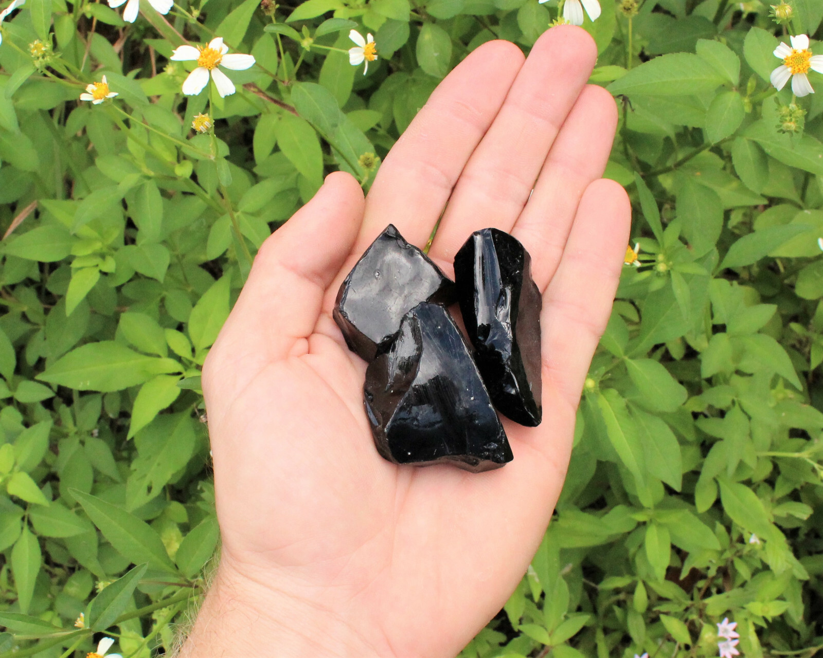 1/4 lb Bulk Lot Natural Rough Black Obsidian Raw Rock Stone Crystal Healing 4 oz