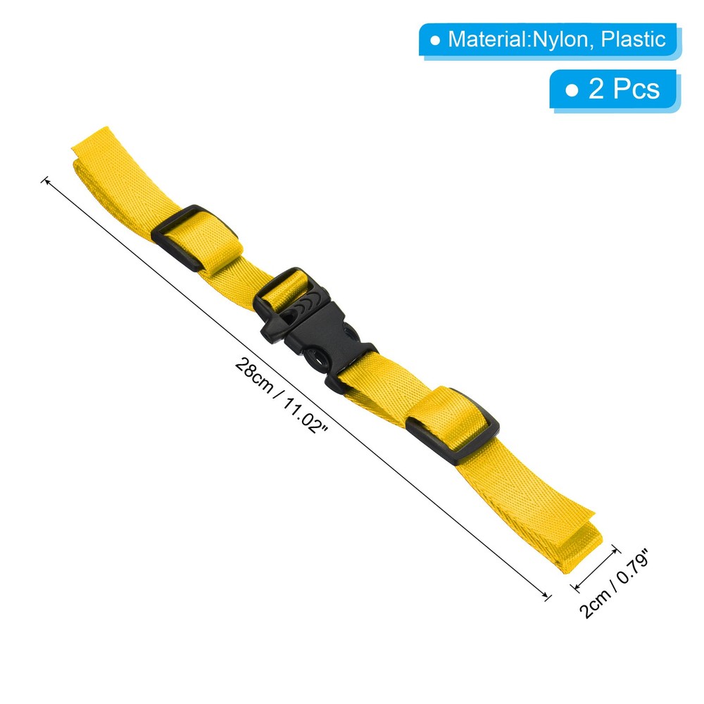 Backpack Belt Strap, 2 Pcs Adjustable Strap with Quick-Release Buckle, Yellow