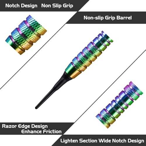 Darts Plastic Tip - Professional Soft Tip Darts Set for Electronic Colorful