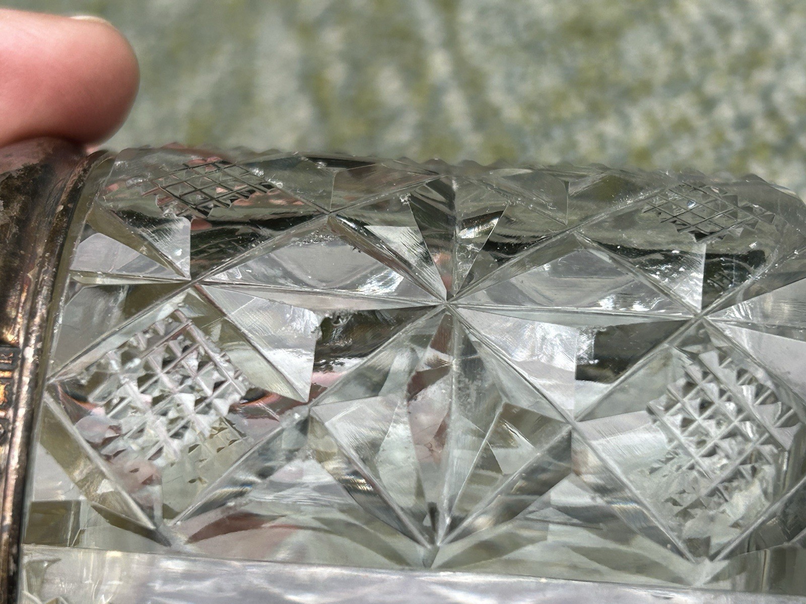 Antique English Sterling Silver Cut Glass Vanity Bottle Set Henry Williamson Ltd