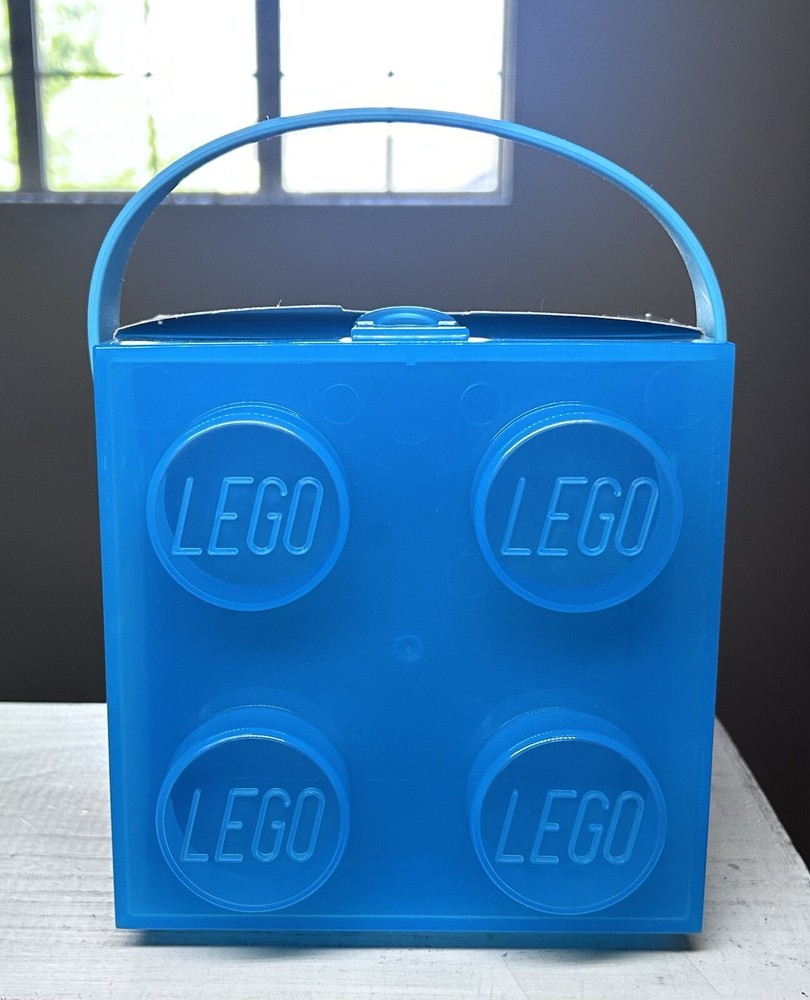 LEGO Translucent Box with Handle Blue