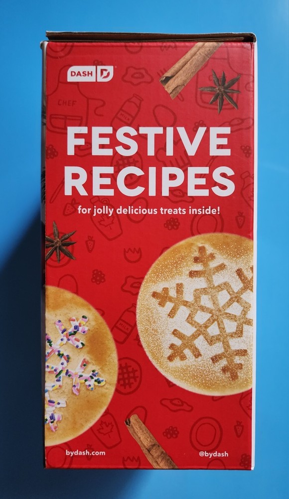 《NEW》Dash Snowflake Mini Waffle Maker Nonstick 4" Surface Christmas Holiday