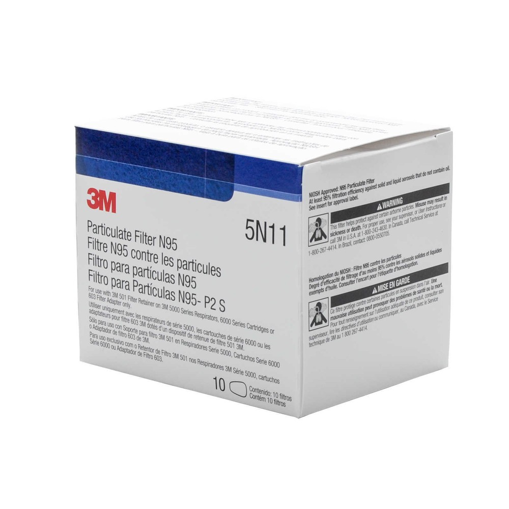 *10-Pieces* 3M Particulate Filter Efficient Against Solid & Aerosols 5N11