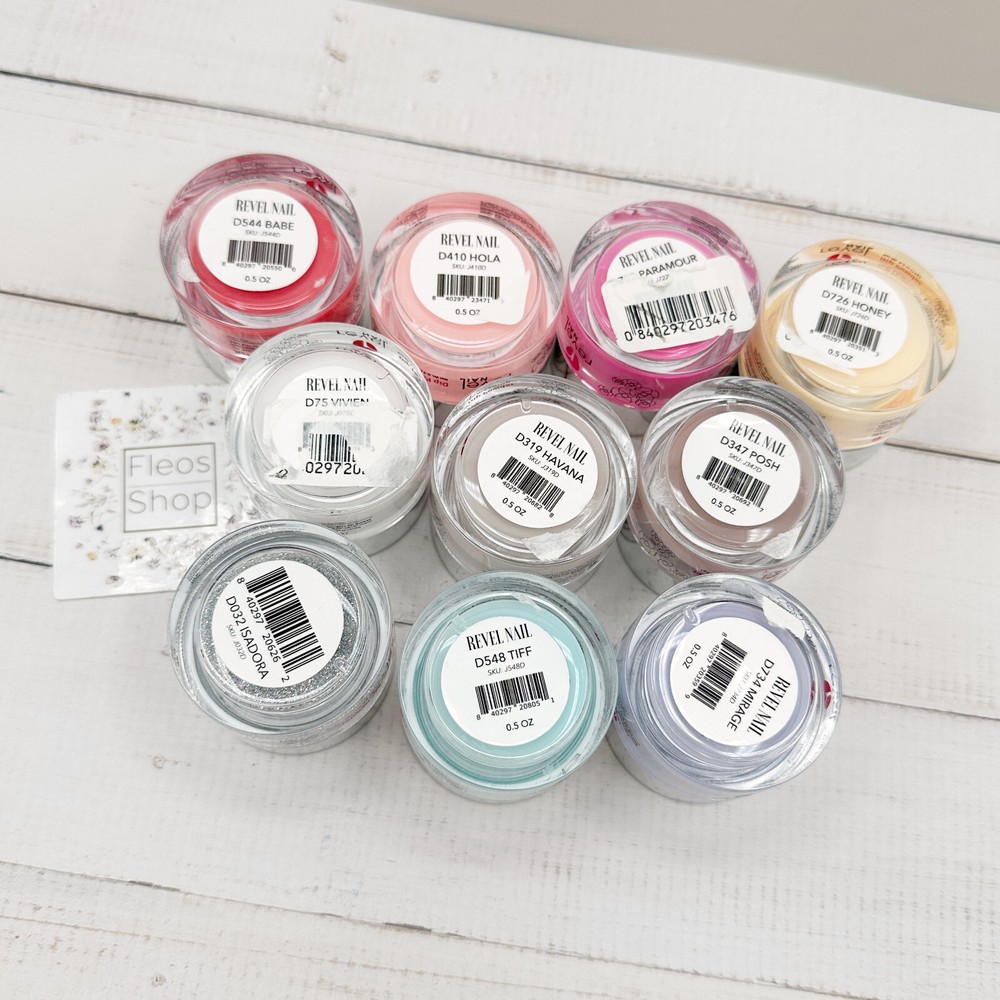Revel Nail Dip Powder Assorted Bundle 10 pieces - Sealed & Authentic