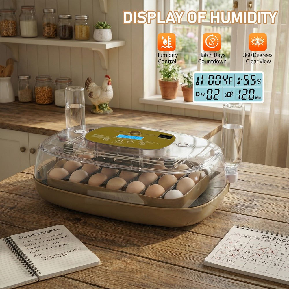 Automatic Egg Incubator for Hatching with Automatic Turning and Humidity-24 Egg