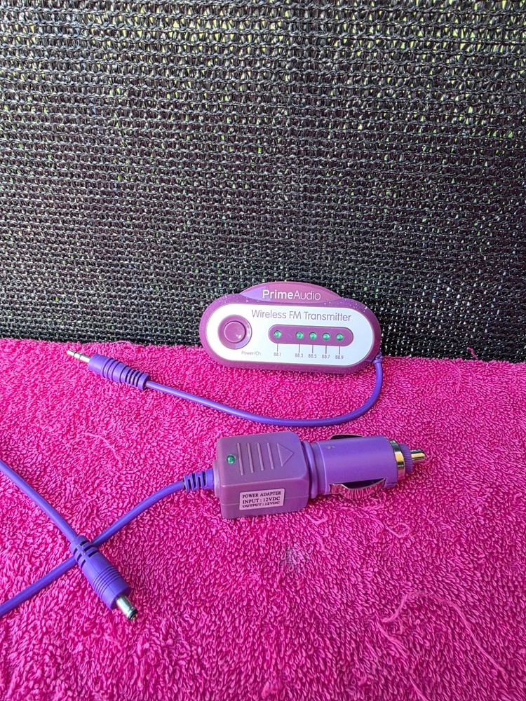 Prime Audio Wireless FM Transmitter Connect To Your Car Stereo System