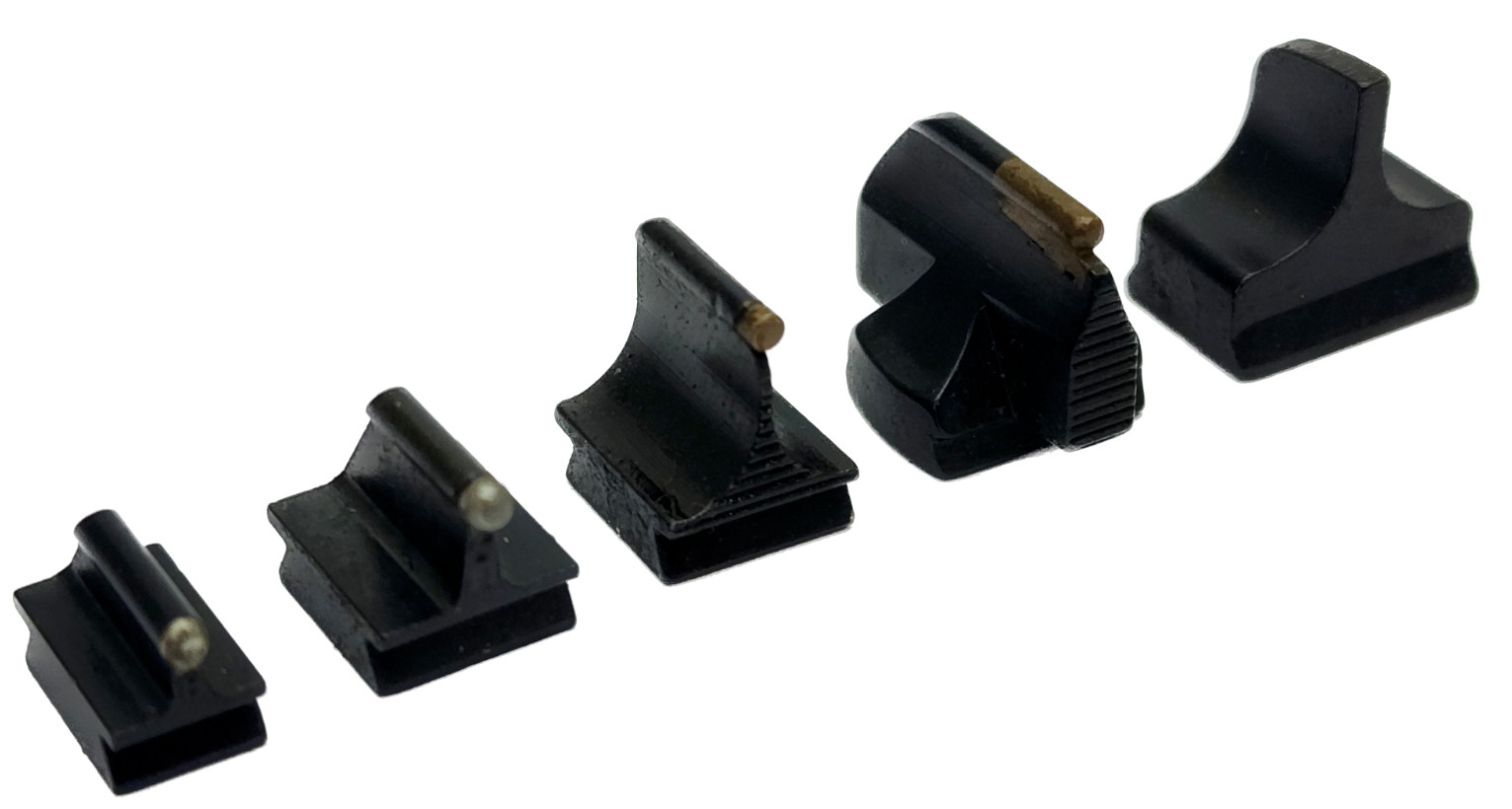 (2) Winchester Factory Original Steel 3/8” Dovetail Front Sight Blade Post Bead