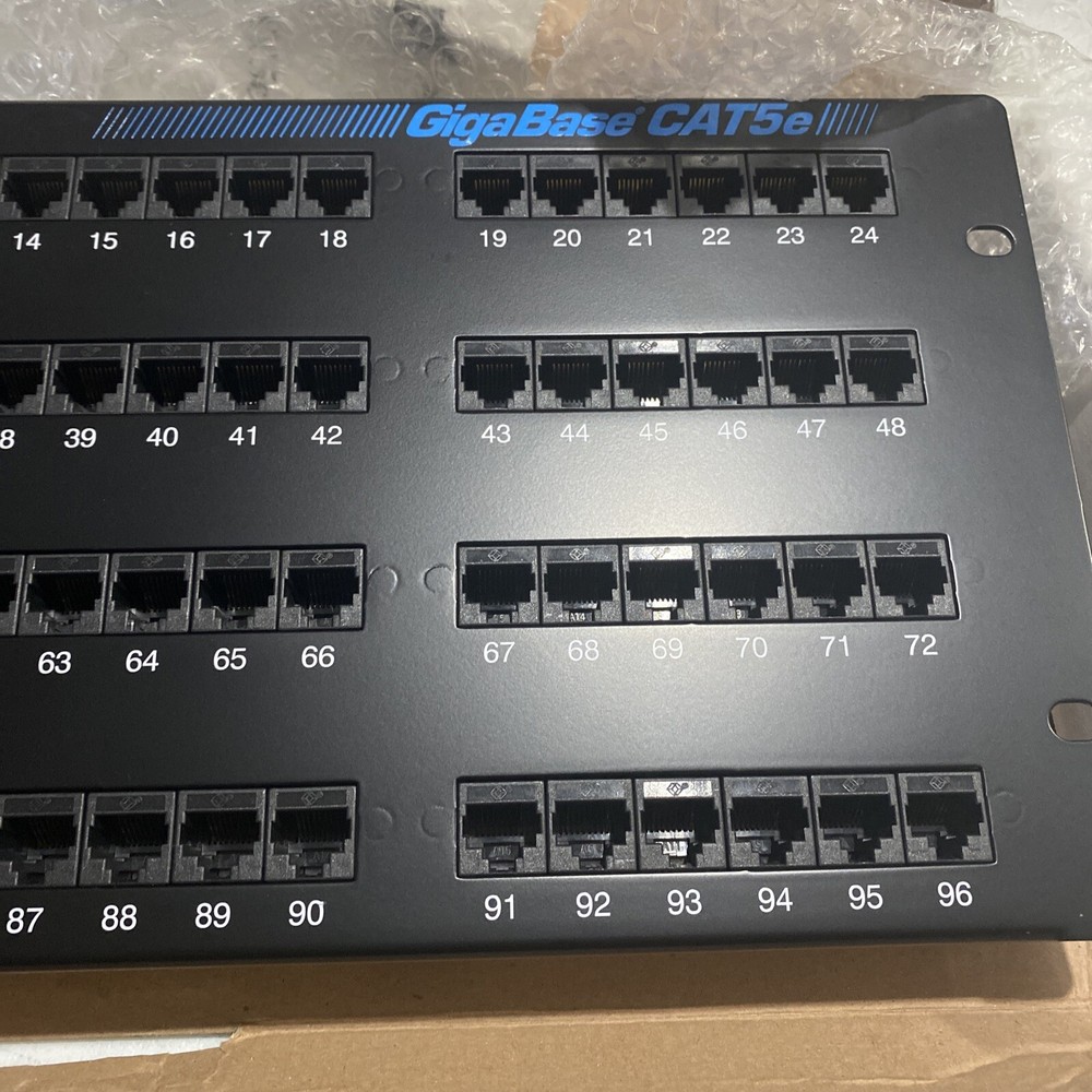 Black Box GigaBase CAT5e 96-Port Patch Panel- JPM910A-R4