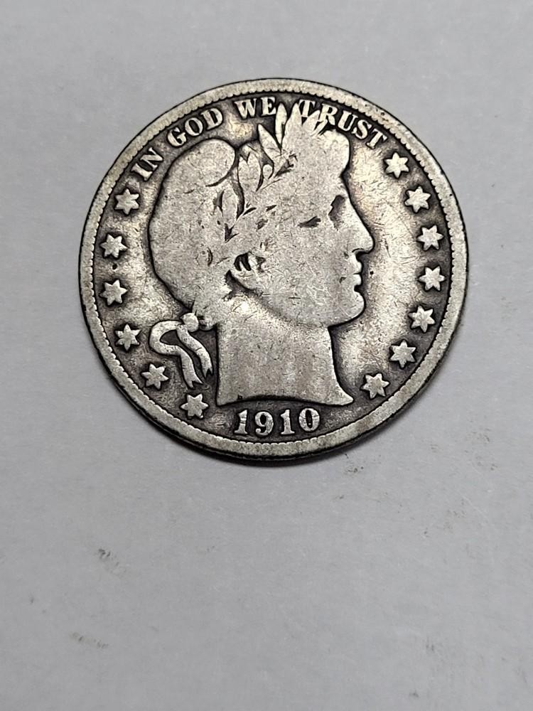 1910 S Barber Half Dollar NICE USED COIN !!