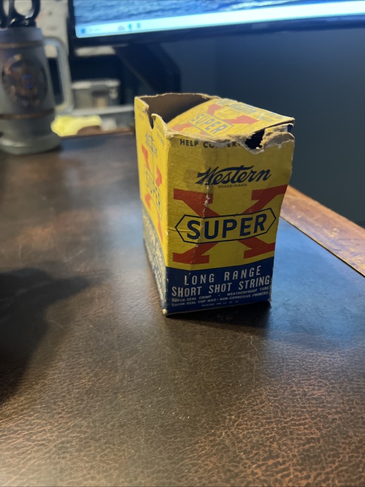 Vintage Empty Ammunition Box Western Super X