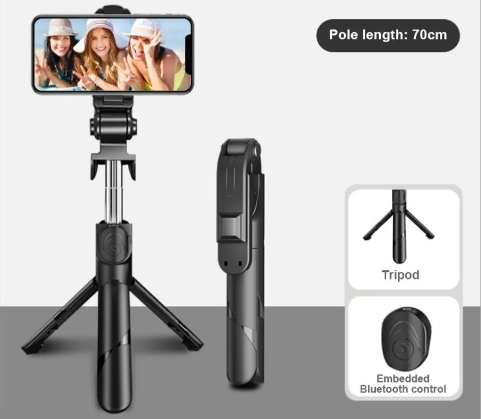 STAND LIVE BROADCAST Bluetooth Remote Control Foldable Tripod/Selfie Stick