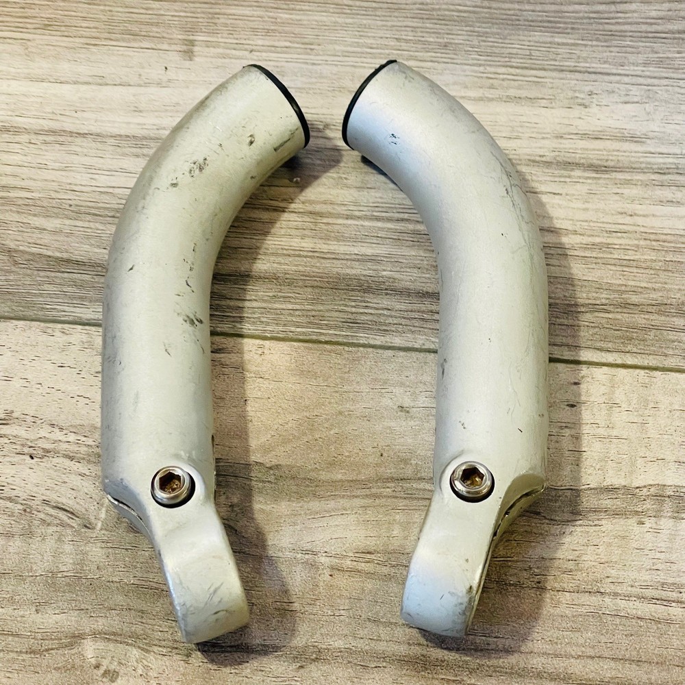 Icon Trek Silver Anodized Bar Ends Oversized Short Bend
