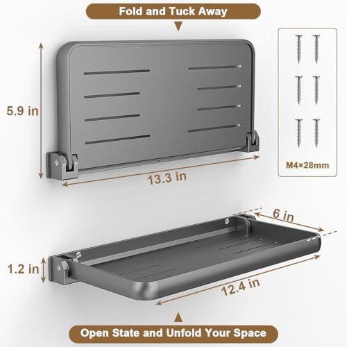 RV Aluminum Fold-Down Wall Shelf - The Essential Camper Accessory for 2