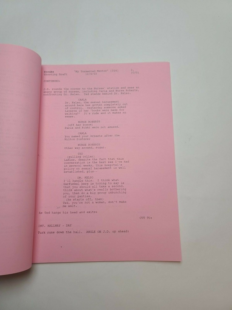 SCRUBS / 2003 TV Script, Judy Reyes & Embeth Davidtz "My Tormented Mentor"